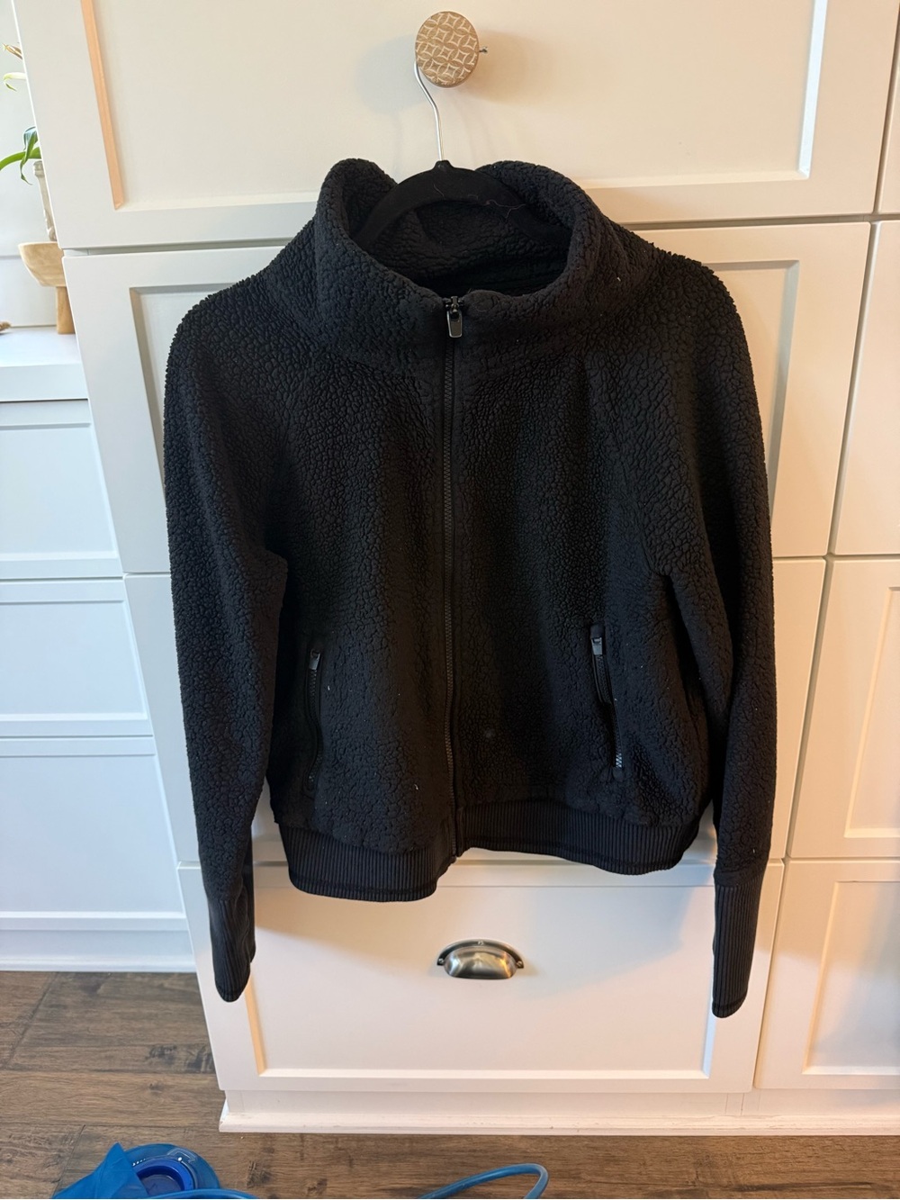 Athleta Black Sherpa Full-Zip Jacket